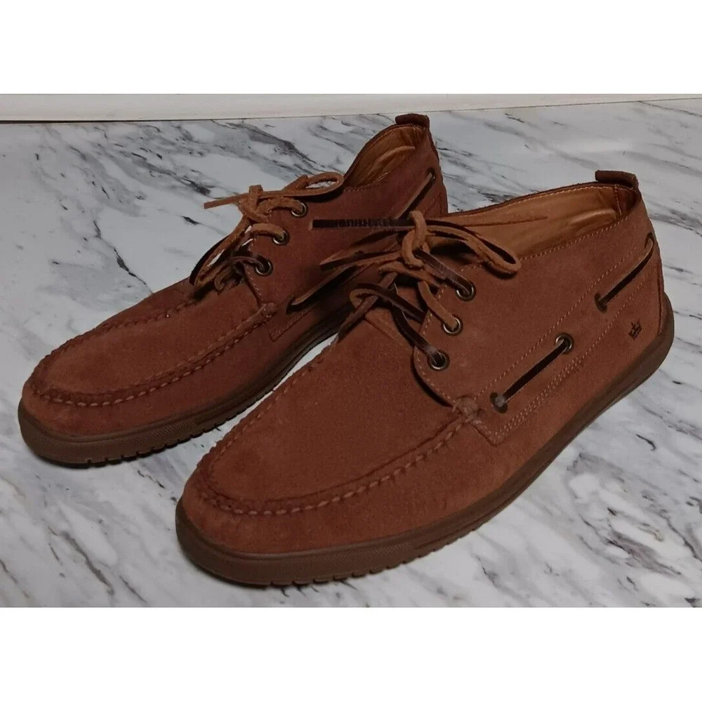 Peter Millar Men's Brown‎ Leather Suede Lace Up Chukka Moc Toe Boots Size 9.5